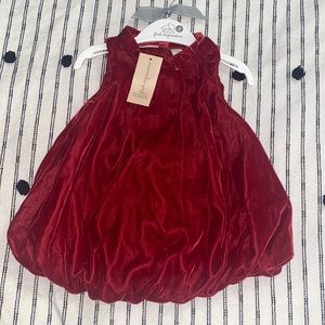 2PC First Impressions Velvet Red Dress